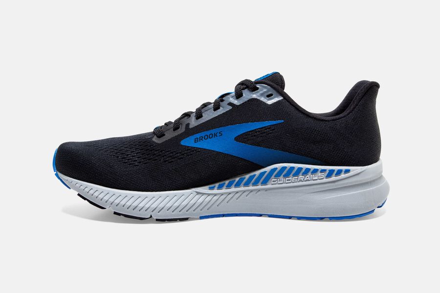 Brooks Launch Gts 8 Road Löparskor Herr - Svarta/Grå/Blå - 8103-QVSGF